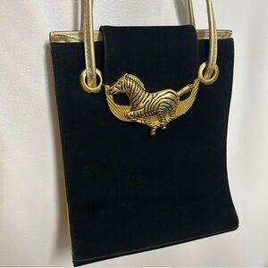 Vintage Sasha 1996 Zebra Gold Hardware Valor Purse